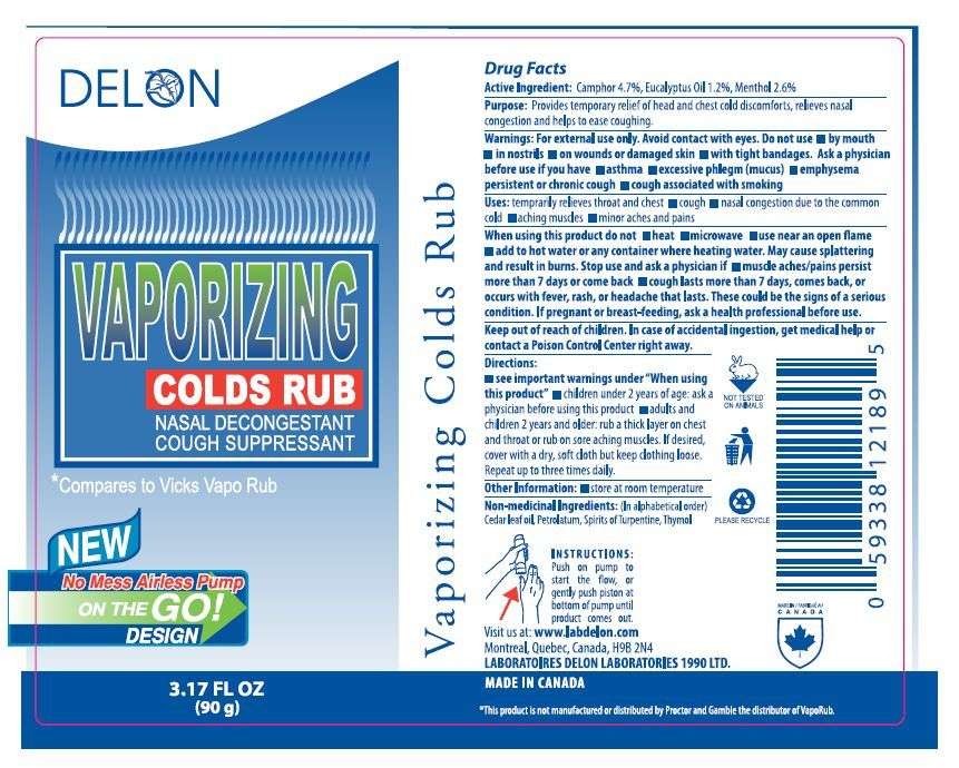 Vaporizing Colds Rub